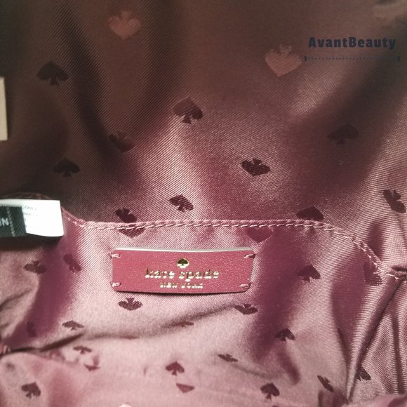 Kate Spade Mini Leather Quilted Backpack Cherry - Picture 10 of 10